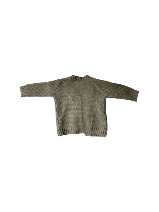 A Green Cardigans from Toshi in size 3-6M for neutral. (Back View)