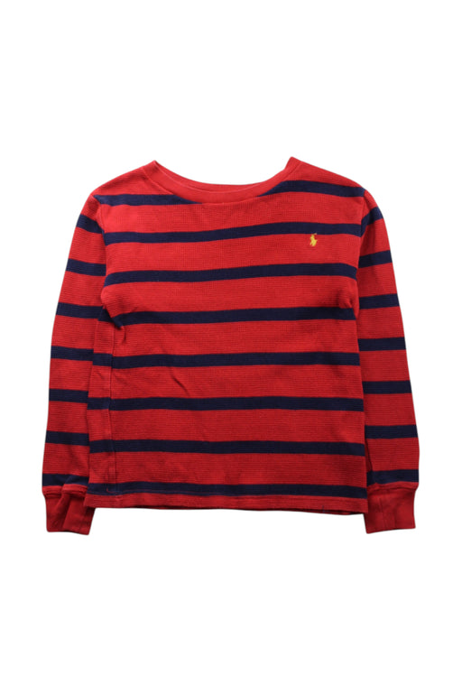 A Red Long Sleeve T Shirts from Polo Ralph Lauren in size 6T for neutral. (Front View)