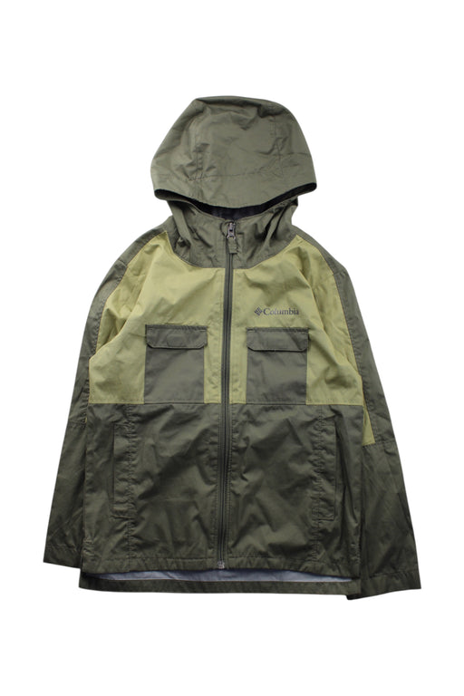 A Green Rain Jackets from Columbia in size 6T for neutral. (Front View)