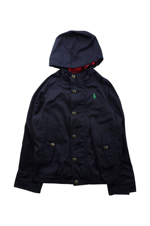 A Navy Rain Jackets from Polo Ralph Lauren in size 6T for neutral. (Front View)