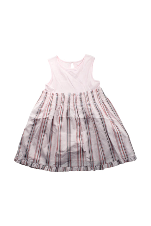 A Pink Sleeveless Dresses from Chickeeduck in size 5T for girl. (Front View)