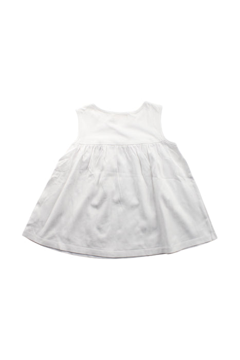A White Sleeveless Dresses from Momonittu in size 8Y for girl. (Back View)