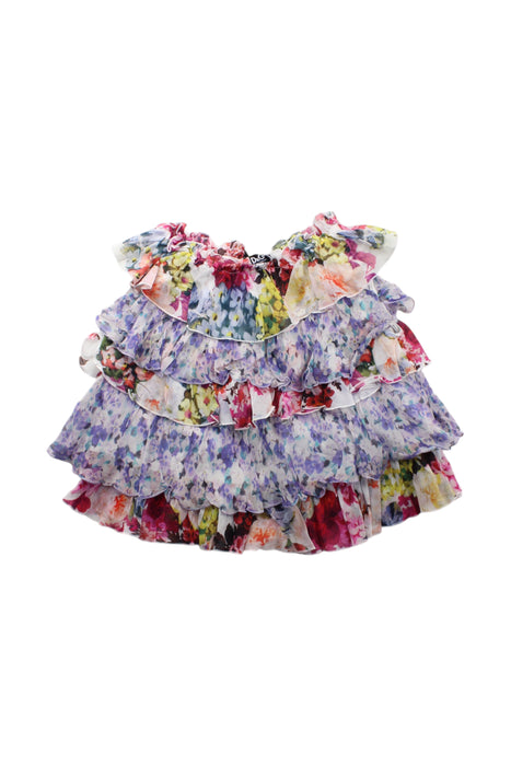 A Multicolour Short Sleeve Dresses from Dolce & Gabbana in size 7Y for girl. (Front View)