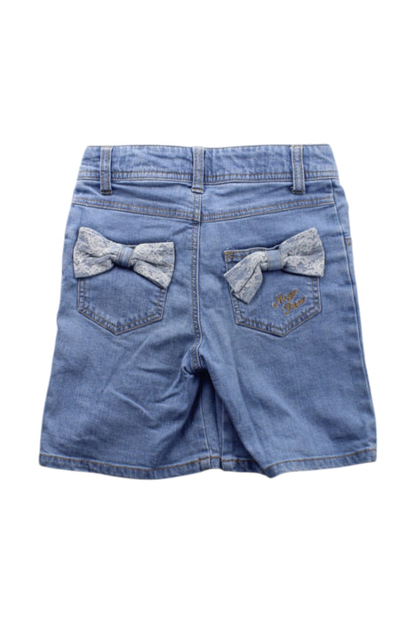 A Blue Shorts from Mezzo Piano in size 7Y for girl. (Back View)