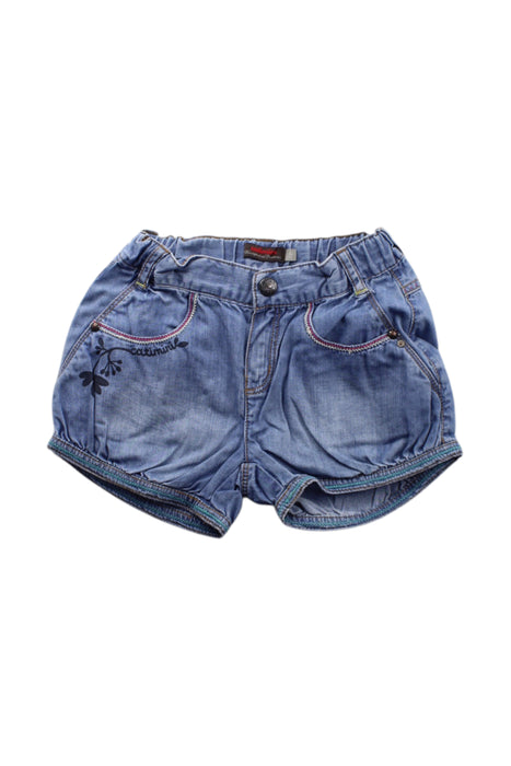 A Blue Shorts from Catimini in size 6T for girl. (Front View)