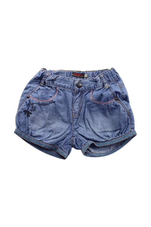 A Blue Shorts from Catimini in size 6T for girl. (Front View)