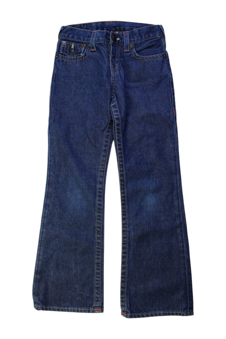 A Blue Jeans from True Religion in size 7Y for girl. (Front View)