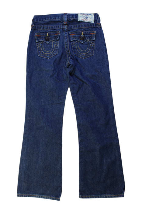 A Blue Jeans from True Religion in size 7Y for girl. (Back View)