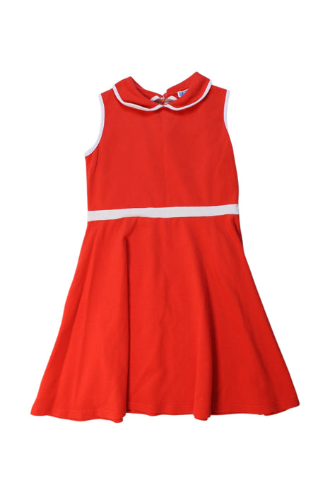 A Red Sleeveless Dresses from Jacadi in size 8Y for girl. (Front View)