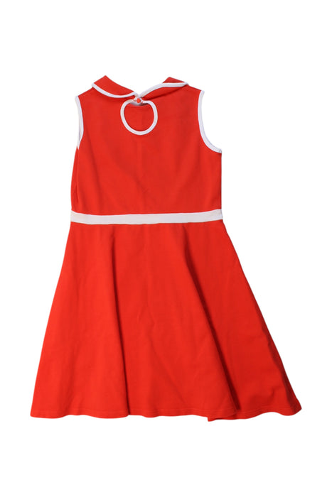 A Red Sleeveless Dresses from Jacadi in size 8Y for girl. (Back View)