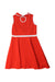 A Red Sleeveless Dresses from Jacadi in size 8Y for girl. (Back View)