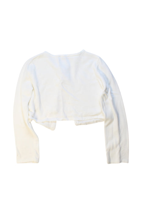 A White Cardigans from Jacadi in size 6T for girl. (Back View)