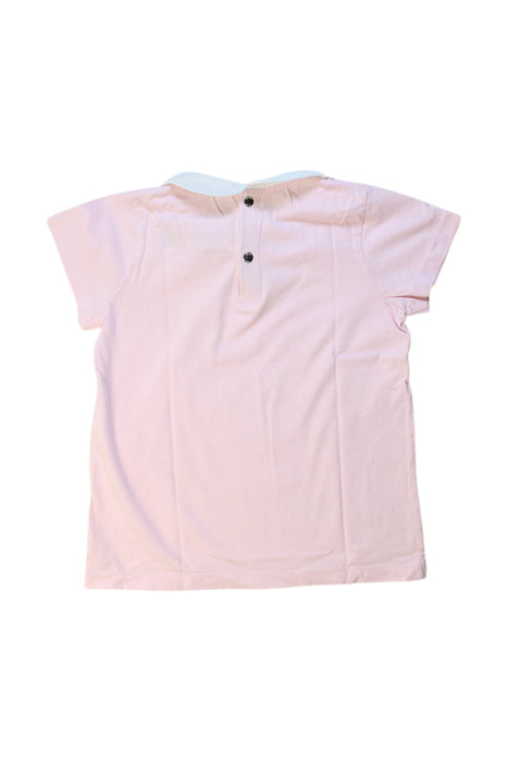 A Pink Short Sleeve Tops from Jacadi in size 6T for girl. (Back View)