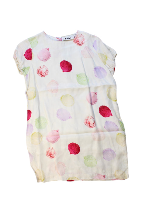 A Multicolour Short Sleeve Dresses from Molo in size 4T for girl. (Front View)