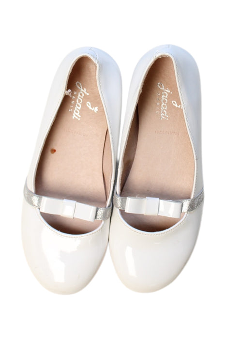 A White Flats from Jacadi in size 5T for girl. (Back View)