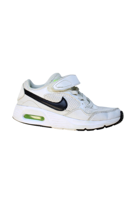 A White Sneakers from Nike in size 5T for girl. (Front View)