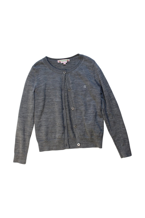 A Grey Cardigans from Bonpoint in size 6T for girl. (Front View)
