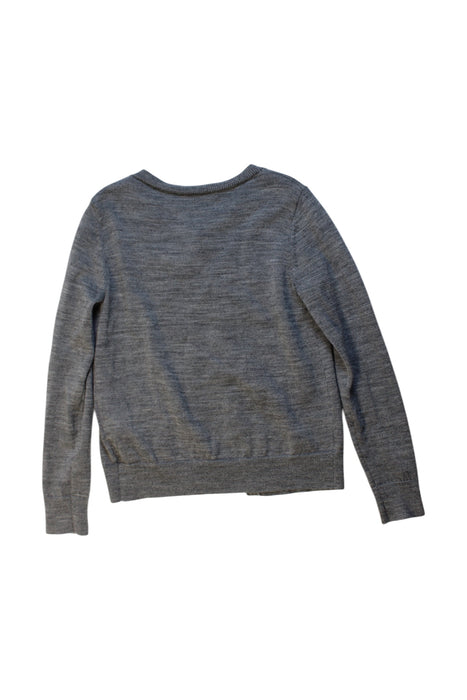 A Grey Cardigans from Bonpoint in size 6T for girl. (Back View)