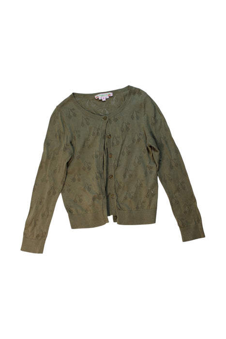 A Green Cardigans from Bonpoint in size 6T for girl. (Front View)