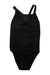 A Black Swimsuits from Speedo in size 11Y for girl. (Front View)