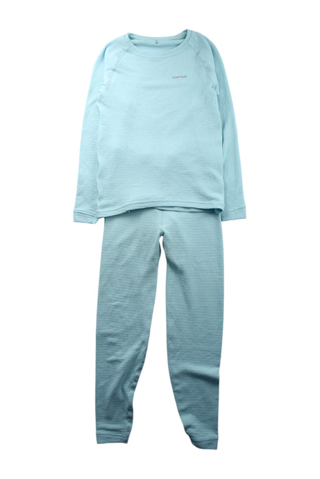A Blue Pyjama Sets from Mont-bell in size 12Y for neutral. (Front View)