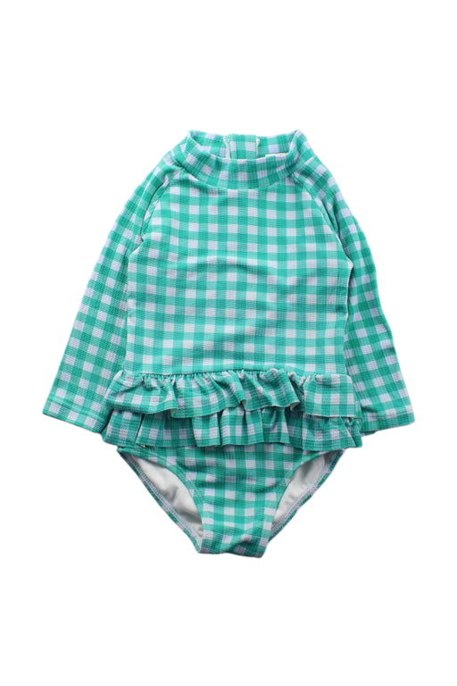 A Green Rash Guards from Seed in size 6-12M for girl. (Front View)