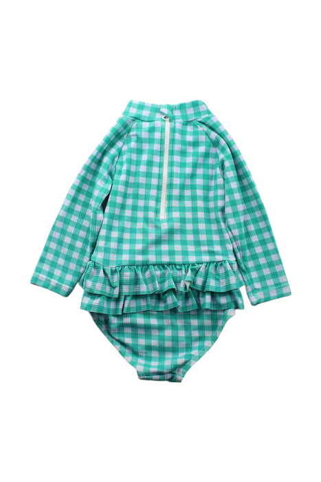 A Green Rash Guards from Seed in size 6-12M for girl. (Back View)