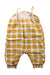 A Yellow Sleveless Rompers from Seed in size 6-12M for neutral. (Back View)