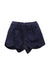 A Navy Shorts from Jacadi in size 12-18M for girl. (Front View)