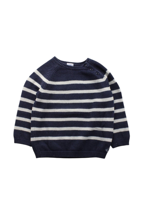 A Navy Knit Sweaters from Petit Bateau in size 12-18M for neutral. (Front View)