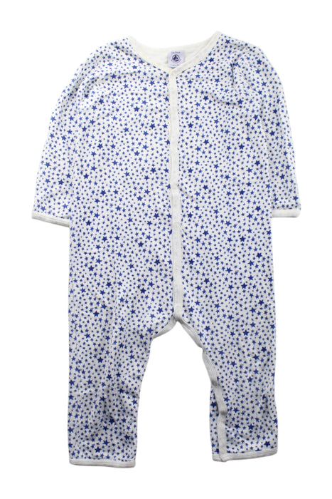 A White Long Sleeve Rompers from Petit Bateau in size 2T for neutral. (Front View)