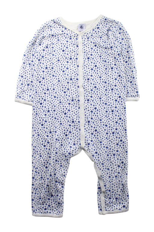 A White Long Sleeve Rompers from Petit Bateau in size 2T for neutral. (Front View)