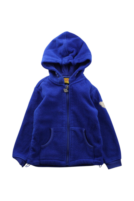 A Blue Zippered Sweatshirts from Steiff in size 2T for neutral. (Front View)
