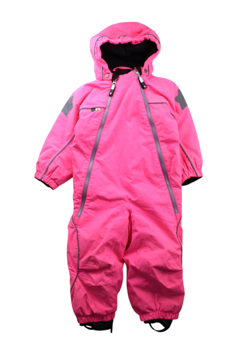 A Pink Snowsuits from Molo in size 2T for neutral. (Front View)