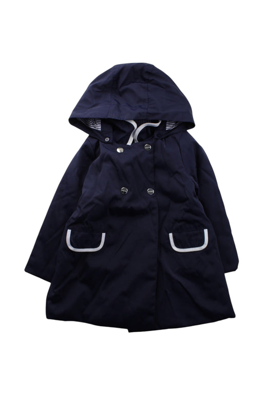 A Navy Coats from Jacadi in size 3T for neutral. (Front View)