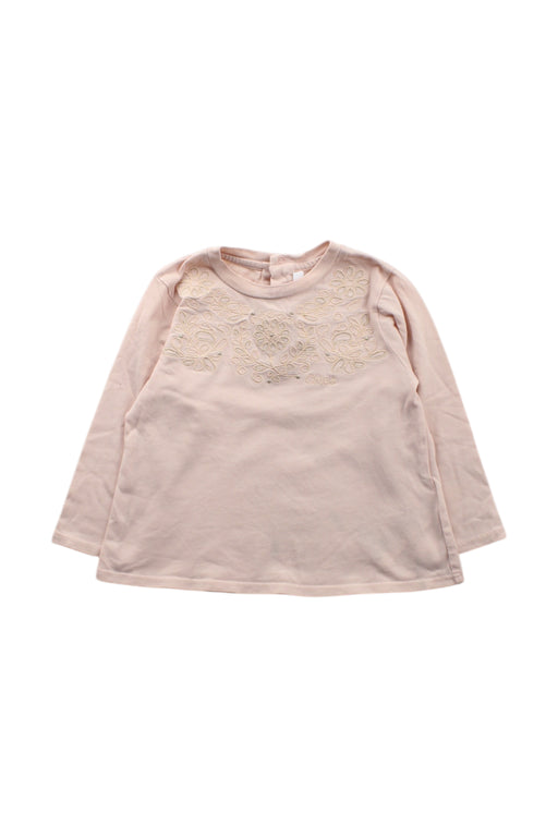 A Pink Long Sleeve Tops from Chloe in size 12-18M for girl. (Front View)