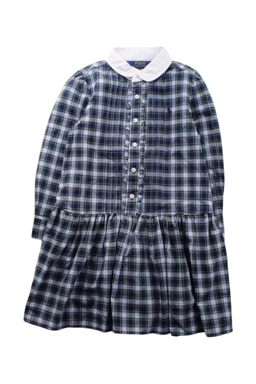 A Navy Long Sleeve Dresses from Polo Ralph Lauren in size 4T for girl. (Front View)