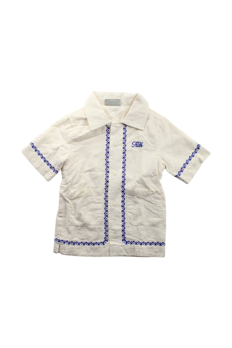 A White Short Sleeve Shirts from Kith in size 4T for neutral. (Front View)