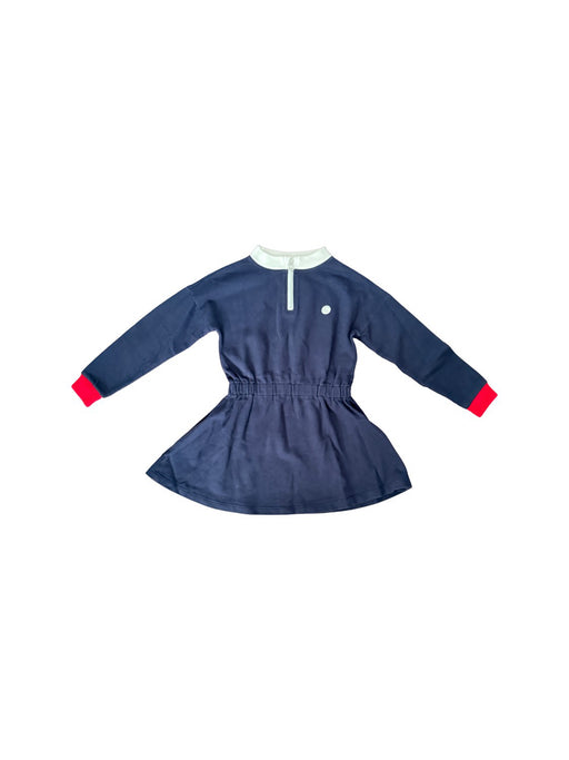 A Navy Long Sleeve Dresses from Petit Bateau in size 8Y for girl. (Front View)