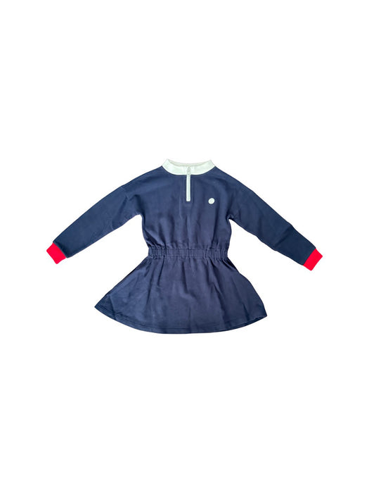 A Navy Long Sleeve Dresses from Petit Bateau in size 8Y for girl. (Front View)