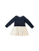 A Black Long Sleeve Dresses from Petit Bateau in size 8Y for girl. (Front View)