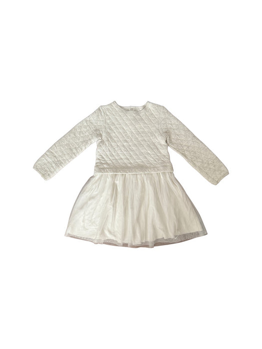 A White Long Sleeve Dresses from Petit Bateau in size 8Y for girl. (Front View)
