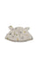 A White Winter Hats from Boboli in size 0-3M for neutral. (Front View)