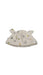 A White Winter Hats from Boboli in size 0-3M for neutral. (Front View)