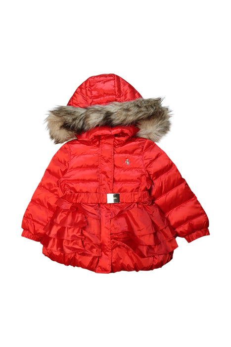 A Red Puffer/Quilted Coats & Outerwear from Ferrari in size 4T for girl. (Front View)