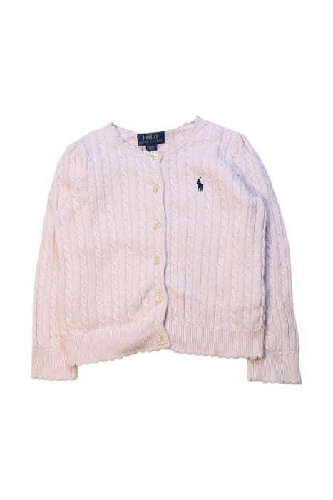 A Pink Cardigans from Polo Ralph Lauren in size 3T for girl. (Front View)