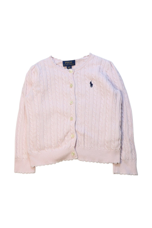 A Pink Cardigans from Polo Ralph Lauren in size 3T for girl. (Front View)