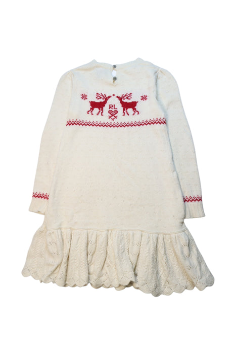 A White Sweater Dresses from Polo Ralph Lauren in size 5T for girl. (Back View)