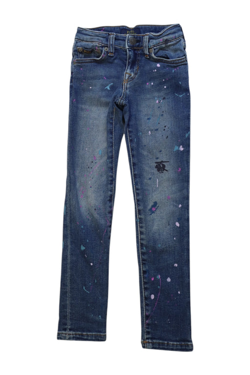 A Blue Jeans from Polo Ralph Lauren in size 5T for girl. (Front View)