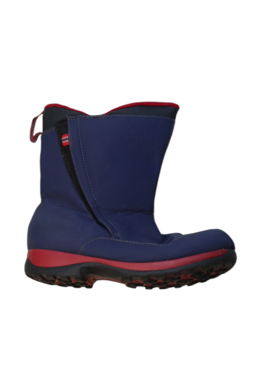 A Blue Winter Boots from Lands' End in size 12Y for neutral. (Front View)